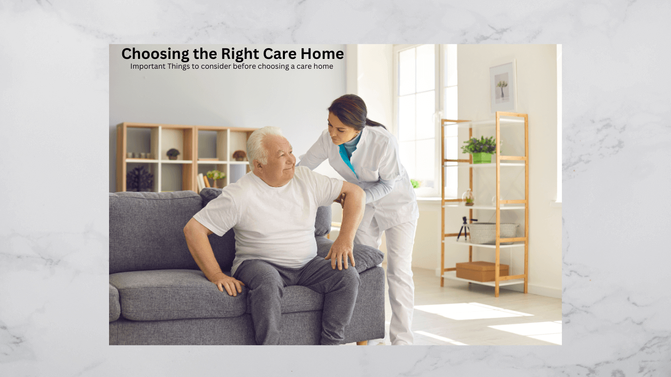 Choosing a care home