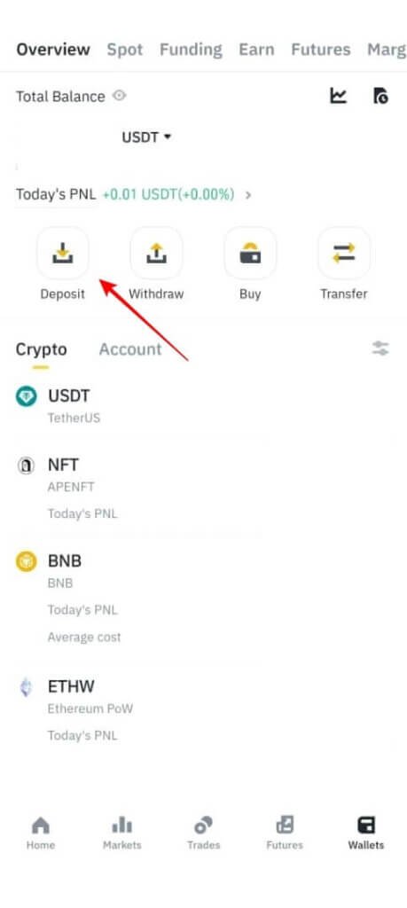 Deposit Hamster on Binance